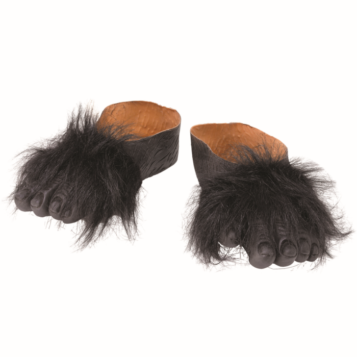 Adult�s Black Gorilla Feet Shoe Covers Fancy Dress